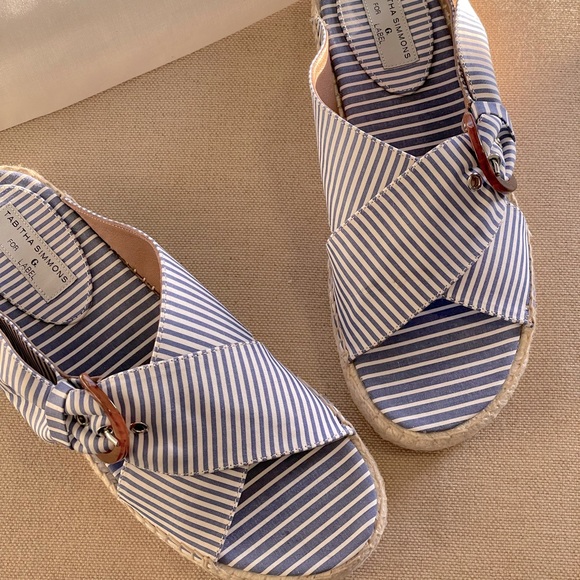 G. LABEL X TABITHA SIMMONS Richie Striped Slide Sandals - Women’s Size 7 - New - Picture 5 of 12